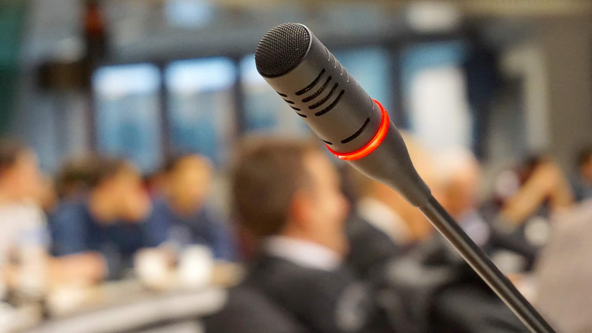 Mikrofon des mobilen Audiokonferenzsystems